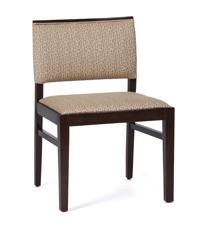 7080 Series Upholstered Pad Seat /Std Wood Finish Satin Chrome Footrail Channel $11 1 additional foam seat upcharge 7080 7080-2 7080 Side Chair 36H x 21.5W x 23D 18.5 SH x 21.