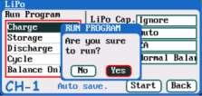 After selecting the program to run, click confirmation to pop up RUN PROGRAM window, as below: Click Yes to run the program, click No to cancel.