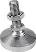direction Large pad diameter provides solid support. Use as a foot for machine tools, branches, electronic racks, etc.