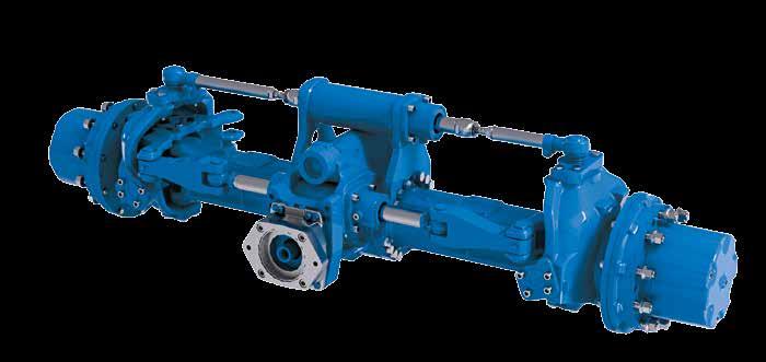 HIGH SPEED PLANETARY STEERING AXLES/GEARBOXES WITH HYDROSTATIC DRIVE > Especially designed for high speed > NAF s patented Turbo > Optional with