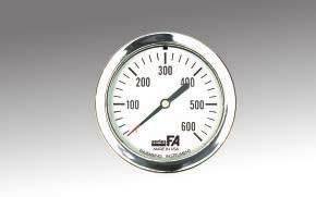 FA SERIES LIQUID FILLED FIRE APPARATUS GAUGE SPECIFICATIONS CASE MATERIAL Zytel nylon, with 1/2" blow out plug BEZEL MATERIAL Bright Stainless