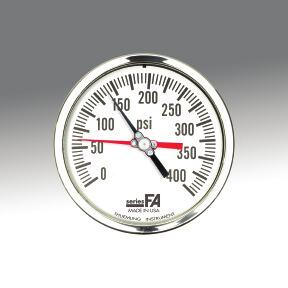 FA SERIES LARGE 6" DIAL FACE For applications requiring 6" master pump gauges, we offer liquid filled panel mounted gauges. The 'MC6' master gauge is available in 30"-0-400 and 30"-0-600 ranges. 4.
