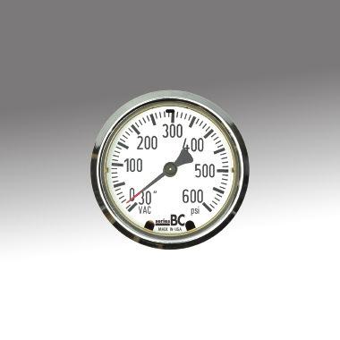 compensating membrane optional FILL FLUID - Glycerin DIAL 63mm (2.5") and 100mm (4.0") case sizes Black markings on White dial (BOW) White markings on Black dial (WOB) ACCURACY 1.