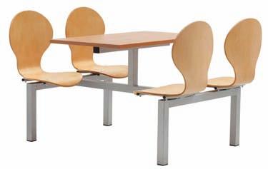 Seater Double Entry Access Canteen unit with beech plyform seat with fully welded frame Upholstered seat available Quality Epoxy Powder Coating in Silver, lack or 5 Year warranty Single entry access