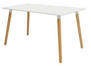 cafe & dining Strong durable white painted finish with solid beech round legs Rectangular Top Rounded ooden Leg Table Square Top Rounded