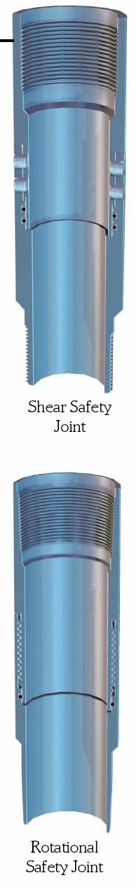 anticipated. The SAPEX / DL Model R Tubing Safety Joint is a Rotational Release model.