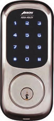 Revolution Stand-Alone Touchscreen Deadbolt Premier Product 11 The NEW Arrow Revolution stand-alone touchscreen deadbolt offers a high-tech, aesthetically pleasing security solution to enhance