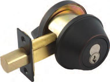 Cylinder Solid brass, drilled for 6 pins pinned to 5. Supplied with 2 nickel plated brass keys per keyed lock.