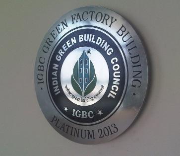 Platinum Certification from the Indian Green Buildings Council for its environmental commitment 4.