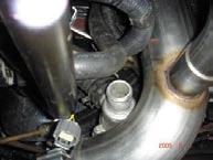 73. Install straight pipe or catalytic converter onto the double barrel. Again, slide clamp on first. 74. Install Y-pipe onto straight pipe or cat, sliding clamp on first.