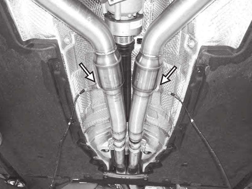 42) Install the two removed oxygen sensors in the APR midpipes.