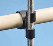 support and positioning of refrigeration, A/C tubing, PEX piping, conduit and cabling Secures pipe and insulation without any breaks CADDY SWIFT CLIP Strut