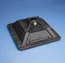 CADDY PYRAMID CADDY PYRAMID H-Frame Post Base Foam or rubber bottom offers low abrasion interface for better roof membrane protection Compatible with roof surfaces including single ply, bituminous,
