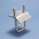 Complete with U-bolt and nuts Requires installation in pairs Finish: Electrogalvanized F CADDY ERISTRUT