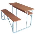 DOUBLE COMBINATION DESK Available Knock Down for Export. 32mm Round Tubing Steel Frame.