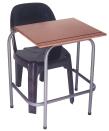 Primary and Secondary H5 SINGLE SECONDARY DESK, STACKABLE 25mm Round Tubing Frame.
