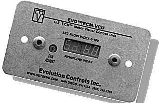 MODEL ECM-VCU MANUAL ADJUSTMENT The ECM-VCU control allows accurate manual adjustment and monitoring of fans using ECM motor.