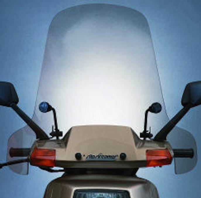 This shield is designed to fit the Honda Elite 250.