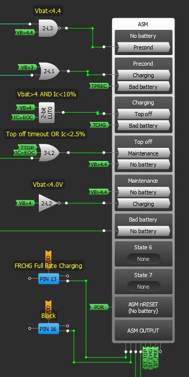 because charger may be powered while no battery is connected to charger output. When the battery is connected, circuit will automatically detect battery presence and start charging.