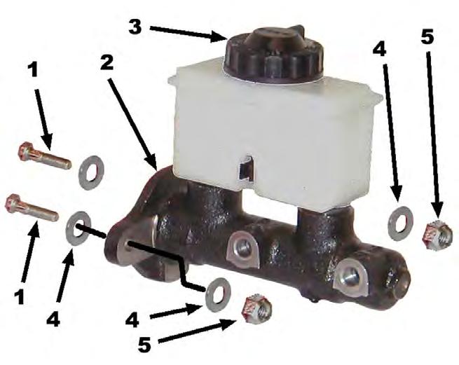 B0-248; B0-254; BT-248; BT-280 (36v & 48v) Replacement Parts Master Cylinder (Dual Reservoir) Item No. Part No.
