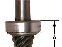 E = The distance in millimeters from the rear of the drive housing to the face DV: On face of pinion gear of the pinion gear (see illustration).