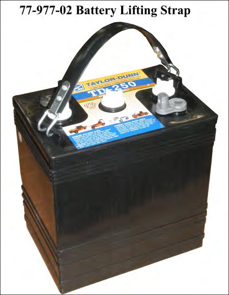 2: Using a hoist or forklift equipped with a proper battery lifting device (see illustration), slowly raise the battery out of the vehicle. 3: Inspect the battery compartment for signs of corrosion.