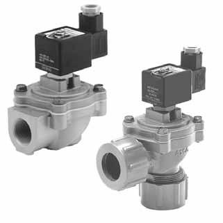 PULSE VALVES single stage, integral pilot threaded body or compression fitting 3/4 to 1 NC IN 2/2 Series 353 EATURES The diaphragm pulse valves are especially designed for dust collector service
