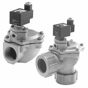 PULSE VALVES dual stage, integral pilot threaded body 1 1/2 to 3 or compression fitting Ø 1 1/2 NC IN 2/2 Series 353 EATURES The diaphragm pulse valves are especially designed for dust collector