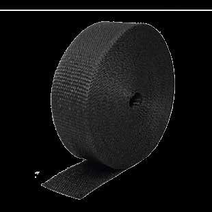 Black Exhaust Wrap Black Exhaust Wrap features a proprietary black coating and holds its color longer than similar graphite-coated wraps.