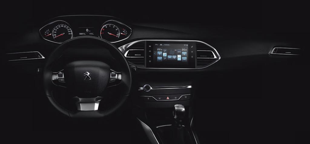 PEUGEOT i-cockpit Peugeot has created an ultra-modern interior architecture for Peugeot 308: the Peugeot i-cockpit. The pure, minimalist design is crafted around a raised centre console, 9.