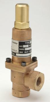 High capacity angle bypass regulators or back pressure control valves with models for pressures to 1500 psig (103.4 barg) and capacities to 200 gallons per minute (757 l/min.