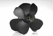 The material used gives the propeller blades greater torsional strength and is more resistant to cavitation damage.
