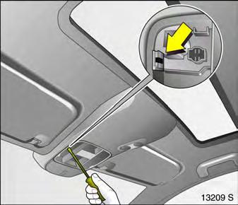 Note Release switch as soon as roof has reached end position. Roof can only be operated at speeds of less than 75 mph (120 km/h). Do not open frozen, icy or snow-covered roof.