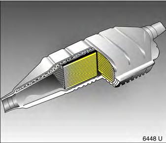 Catalytic converter, exhaust gases Catalytic converter for petrol engines Leaded fuel will damage the catalytic converter and parts of the electronic system, rendering them inoperative.