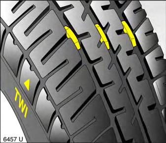 For reasons of safety, tyres should be replaced when their tread depth has worn down to 2 to 3 mm (winter tyres: 4 mm). The legally permissible minimum tread depth (1.