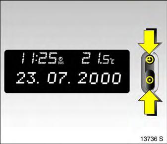 Setting date and time In the Infotainment system 3, time and date are set automatically upon receipt of a GPS satellite signal 1).