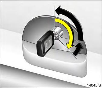 Open tailgate. 3. Close tailgate. 4. Locking: turn key back to previous position. Monitoring of the interior and the vehicle tilt is enabled again after approx. 10 seconds.