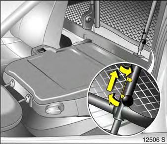 Push head restraint on front passenger s seat down as far as it will go see page 57. Tilt front passenger s seat backrest forward by raising release lever and push down to lock in position.