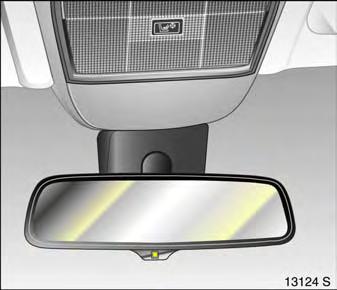 Adjusting automatic anti-dazzle interior mirror 3: Swivel mirror housing Dazzle at night is