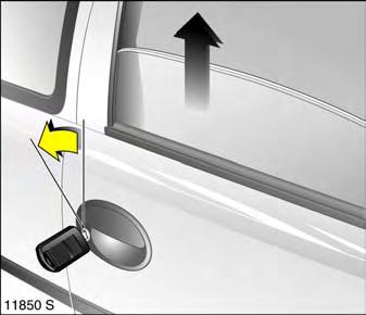 For automatic opening or closing, keep switch pressed for slightly longer; to stop window movement, tap switch again.