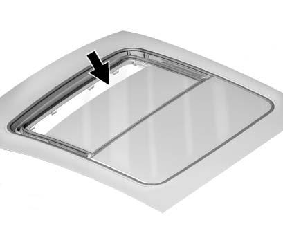 52 KEYS, DOORS, AND WINDOWS Vent : Press and release ~ (1) to vent the sunroof. The sunshade will automatically open approximately 38 cm (15 in). Press and hold g (1) to close the sunroof vent.