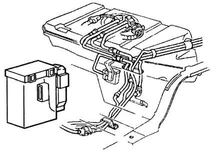 This is the original location of the canister vent solenoid in the `98 Camaro. FIGURE 6.