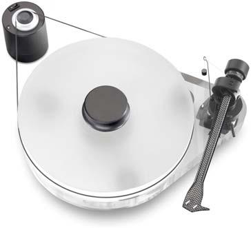 Pro-Ject RPM 9.1X Manual turntable A quiet running AC motor with a two-step acryl pulley drives the platter's outside edge via a belt.