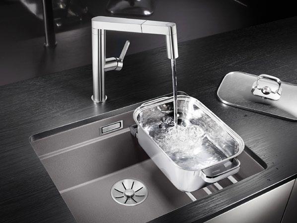 The innovative three-tier sink system is a clever refinement - two