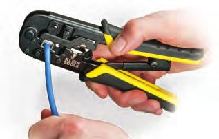 Ratcheting Modular Crimper/Stripper Fast, reliable modular-crimp connector installation for voice and data applications.