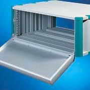 Material/Surface Finish: Cover Trays: Extruded aluminum section/die-cast, spray finished in *RL 7035 Side Panels: Extruded aluminum section, spray finished in RL 7035, colors RL 5018/5012/7030*