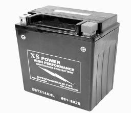 ELECTRICAL - MAINTENANCE FREE FACTORY ACTIVATED SEALED AGM BATTERIES PART# 61-2027 CBTX16-BS Length x Width x Height REPLACES 6" 3 7/16" 6 5/16" YTX16-BS 150mm. 87mm. 161mm.