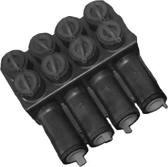 Connector fabricated from 6061-T6 aluminum alloy for conductivity and strength. Each unit individually wrapped and labeled for ease of identification and cleanliness.