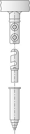 UNDERGROUND CONNECTORS TYPE UC Submersible "RESIDENTIAL EEL" Pedestal Connector used with LA and LA2 Compression Lugs for Direct Burial or Below-Grade Boxes.
