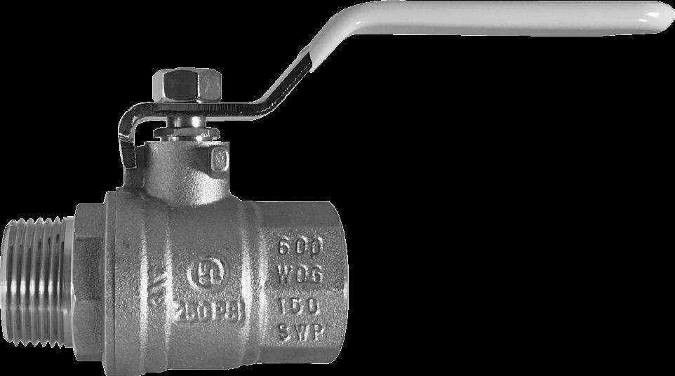 MALE X FEMALE BRASS BALL VALVE MALE X FEMALE BRASS BALL VALVE 600WOG FULL PORT U L UL842, UL258 Solid chrome plated brass ball Suitable for full range of liquids and gases.